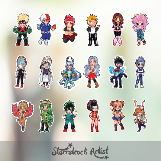 My Hero Academia Stickers and Magnets